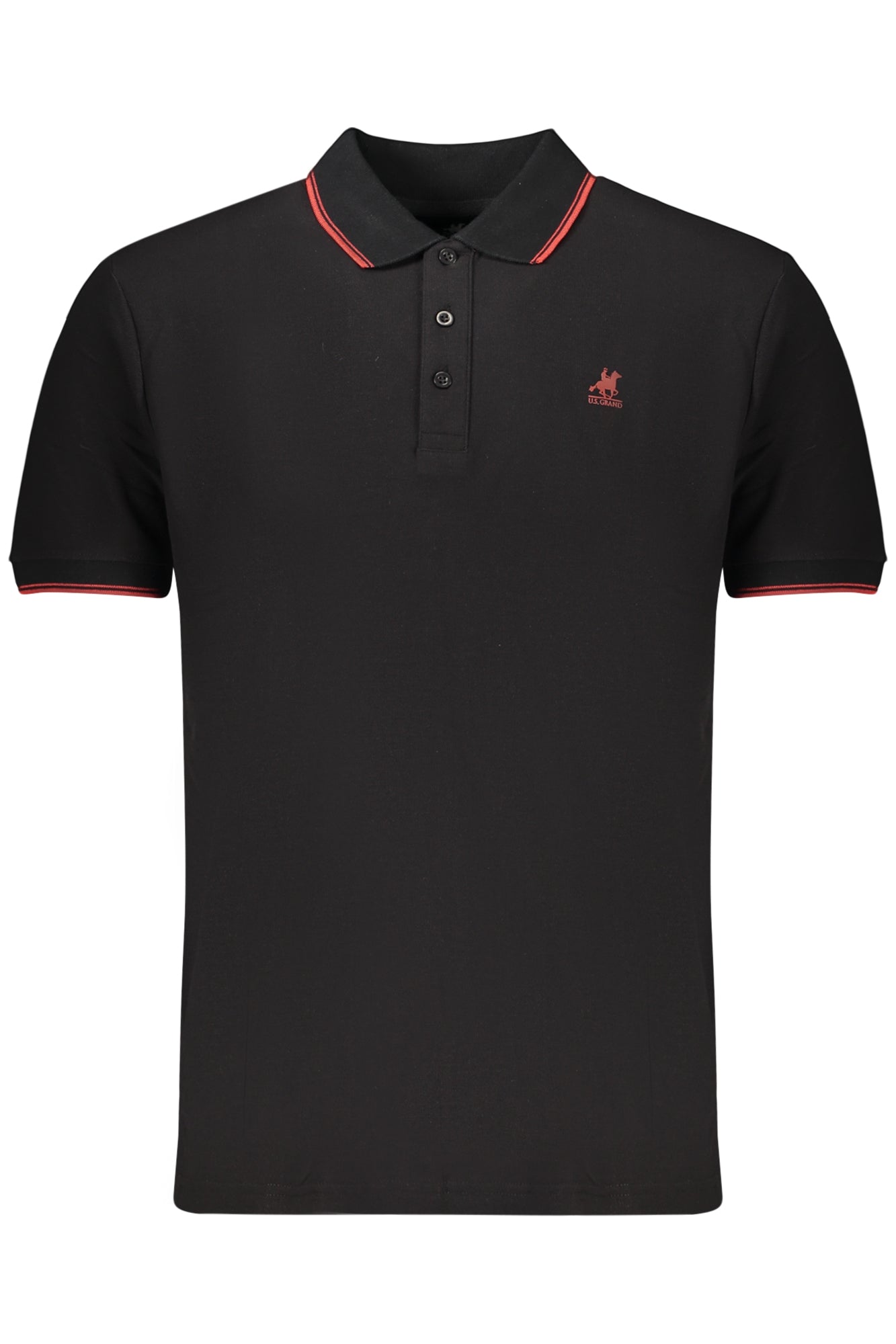 US GRAND POLO Kurzarm Herren Schwarz