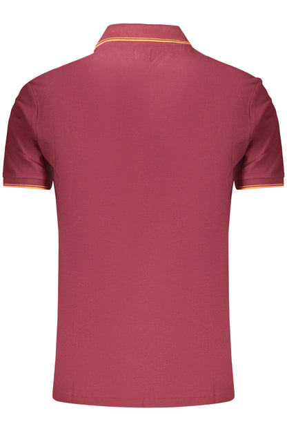 US GRAND Herren-Poloshirt mit kurzen Ärmeln, Rot