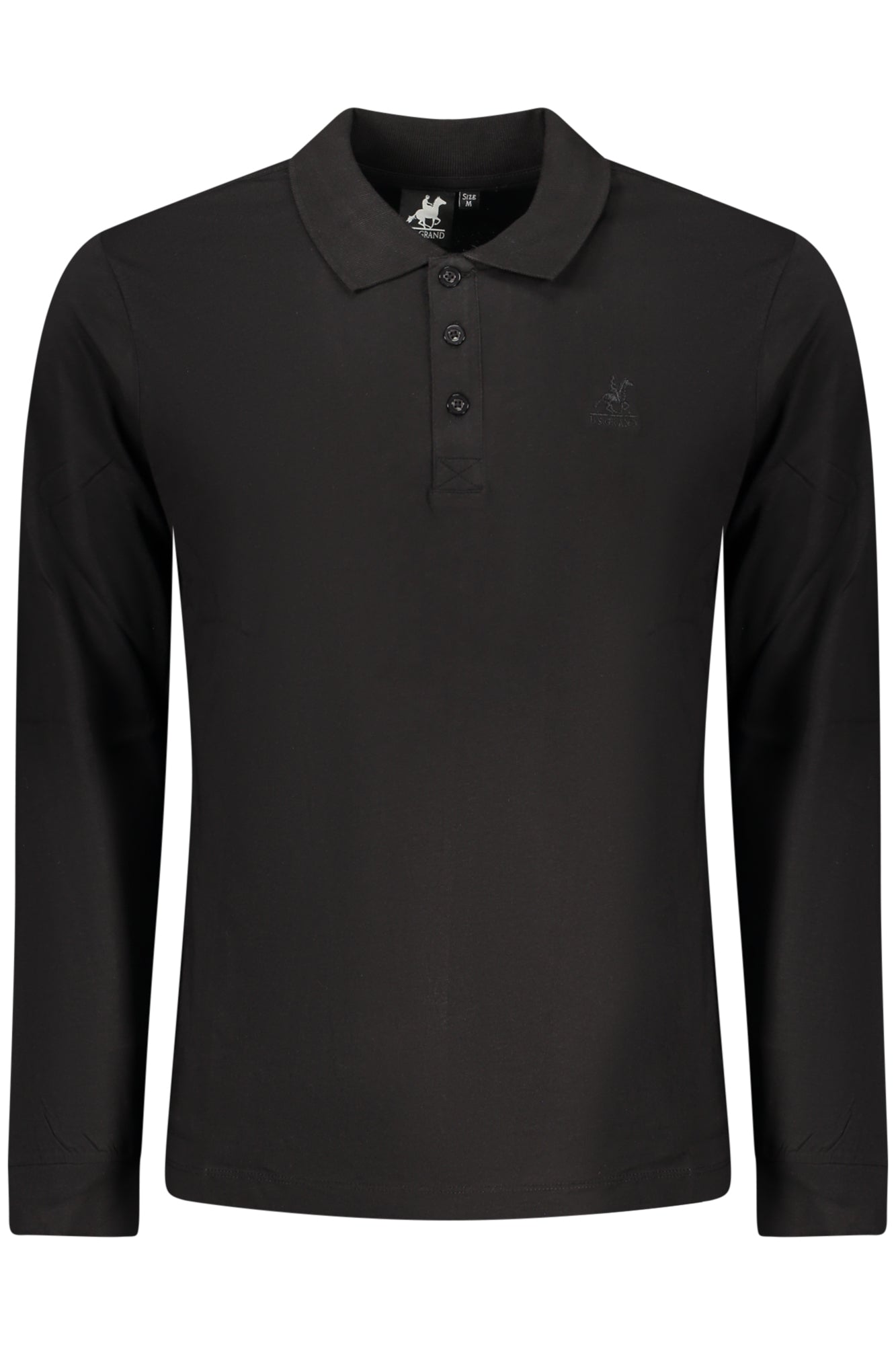 US GRAND LANGÄRMELIGES HERRENSHIRT SCHWARZ