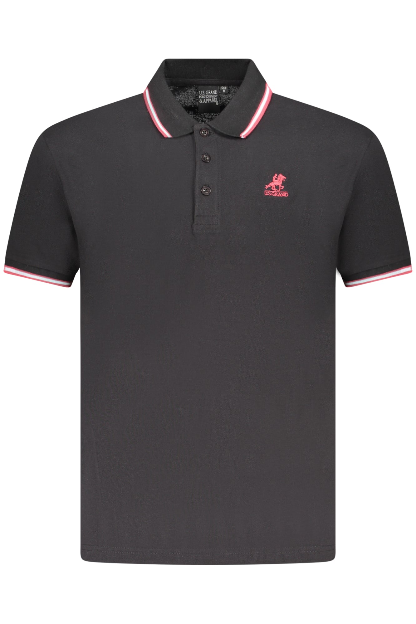 US GRAND POLO Kurzarm Herren Schwarz