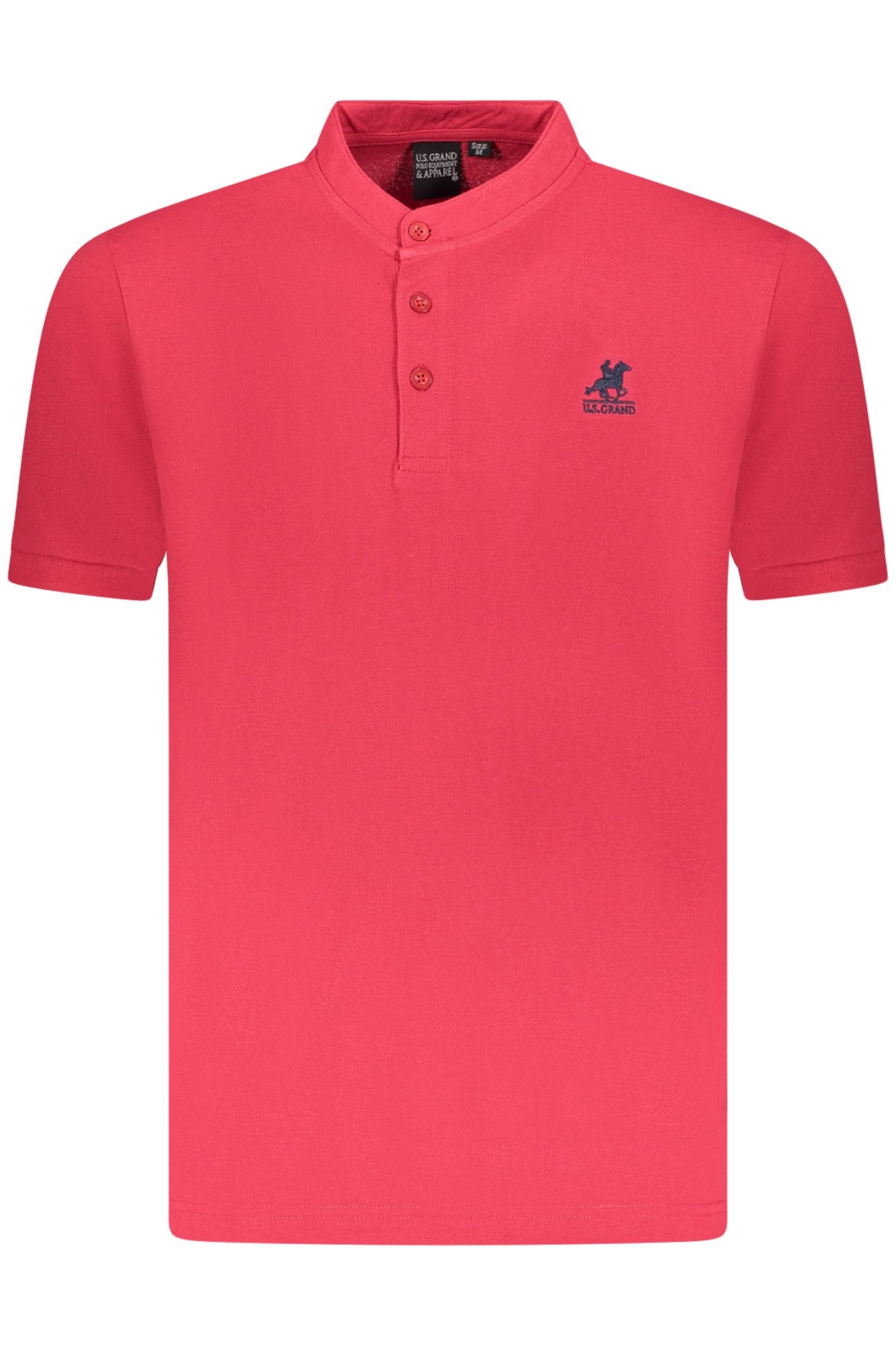 US GRAND Herren-Poloshirt mit kurzen Ärmeln, Rot