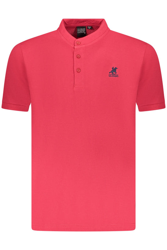 US GRAND Herren-Poloshirt mit kurzen Ärmeln, Rot