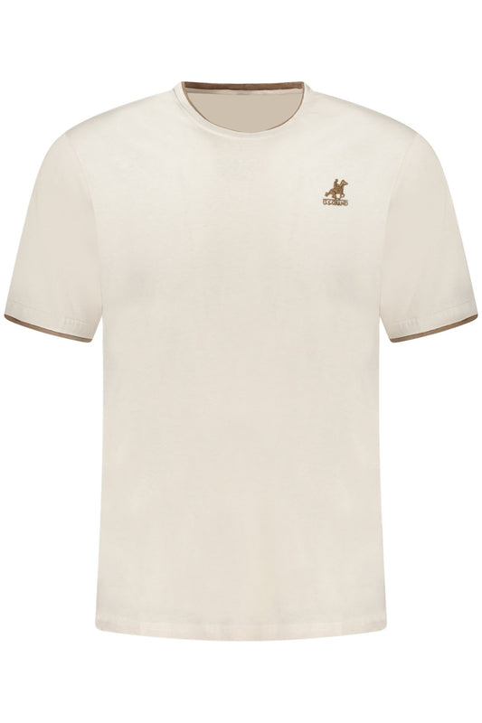 US GRAND Herren-T-Shirt mit kurzen Ärmeln, beige