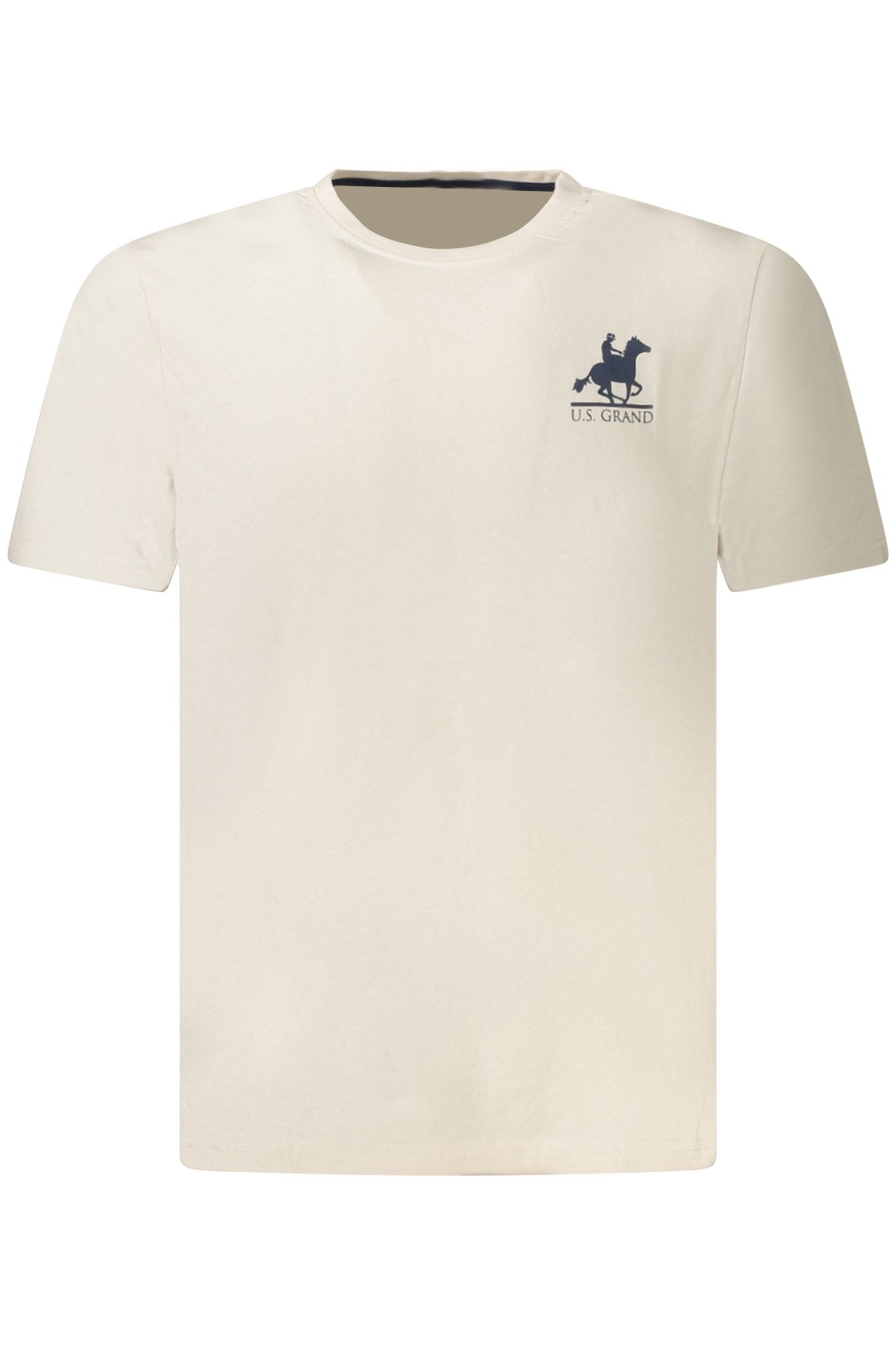 US GRAND Herren-T-Shirt mit kurzen Ärmeln, beige