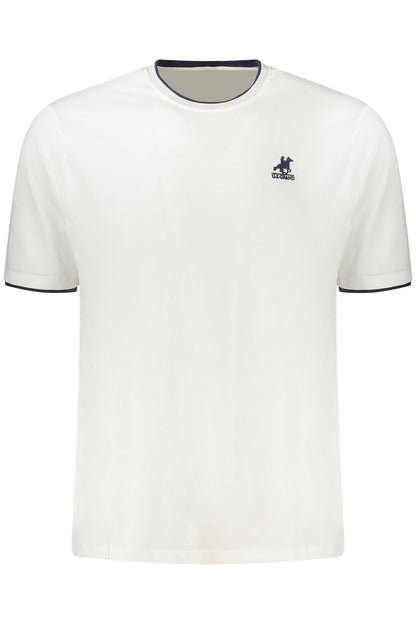 US GRAND Herren-T-Shirt mit kurzen Ärmeln, weiß