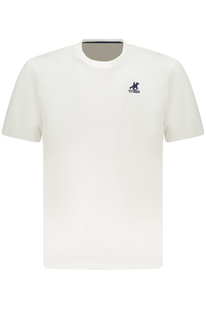 US GRAND Herren-T-Shirt mit kurzen Ärmeln, weiß