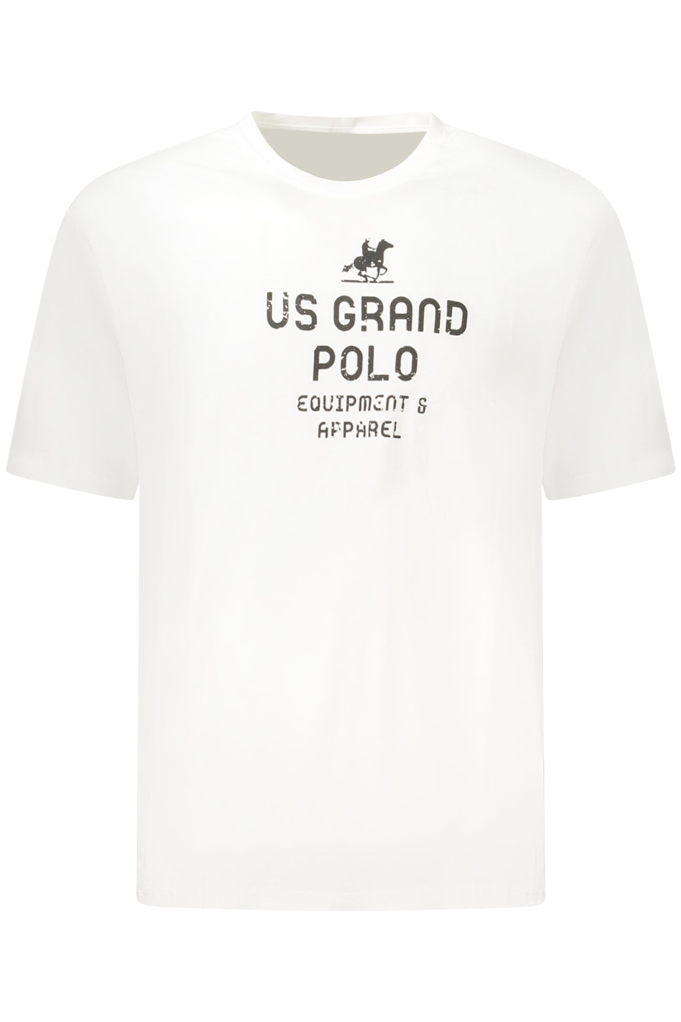 US GRAND Herren-T-Shirt mit kurzen Ärmeln, weiß
