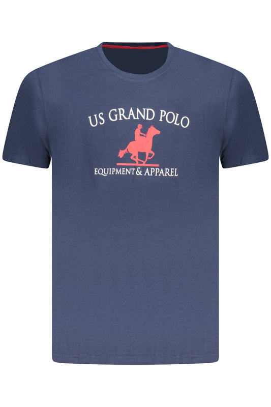 US GRAND Herren-T-Shirt mit kurzen Ärmeln, blau