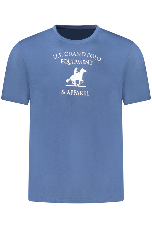 US GRAND Herren-T-Shirt mit kurzen Ärmeln, blau