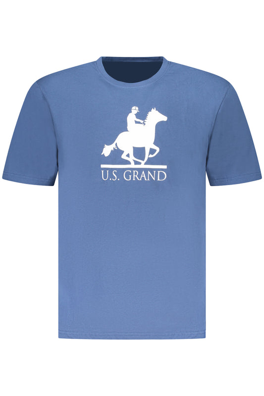 US GRAND Herren-T-Shirt mit kurzen Ärmeln, blau