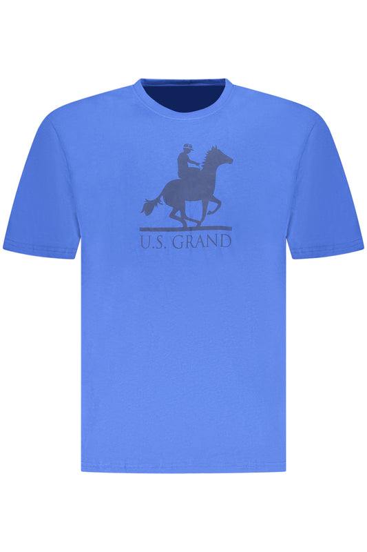 US GRAND Herren-T-Shirt mit kurzen Ärmeln, blau