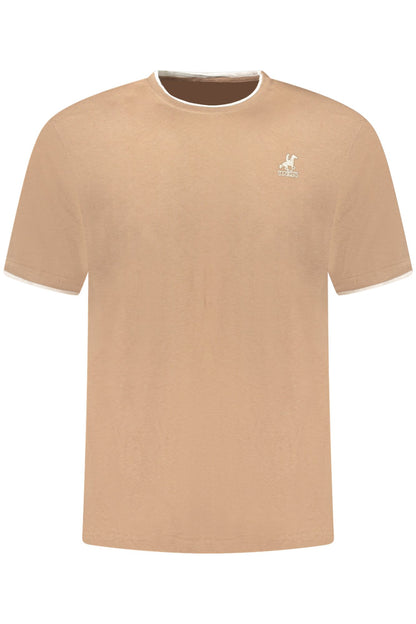 US GRAND Herren-T-Shirt mit kurzen Ärmeln, braun