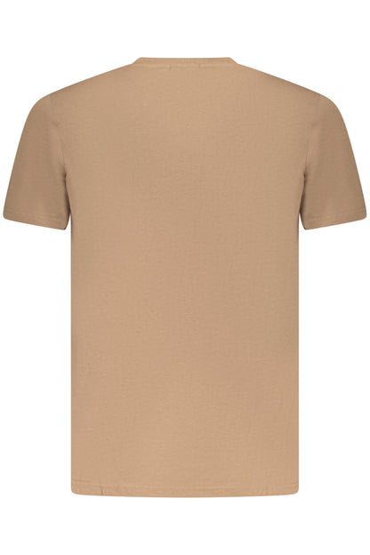 US GRAND Herren-T-Shirt mit kurzen Ärmeln, braun