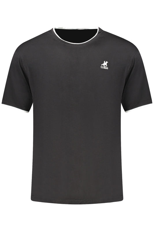 US GRAND Herren-T-Shirt, schwarz, kurzärmelig