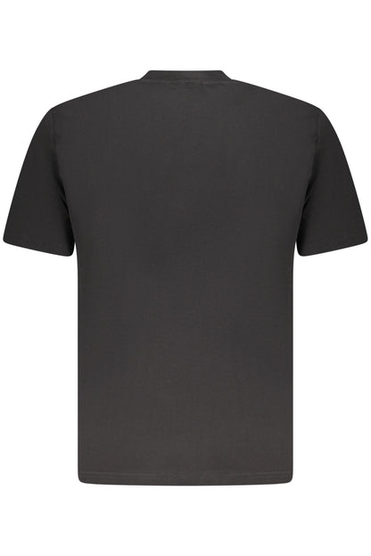 US GRAND Herren-T-Shirt, schwarz, kurzärmelig