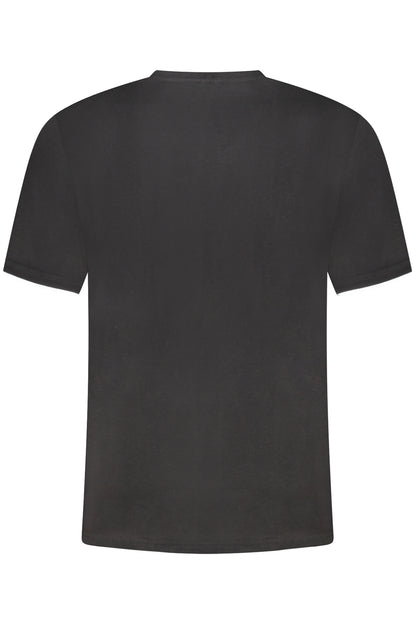 US GRAND Herren-T-Shirt, schwarz, kurzärmelig