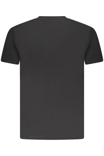 US GRAND Herren-T-Shirt, schwarz, kurzärmelig