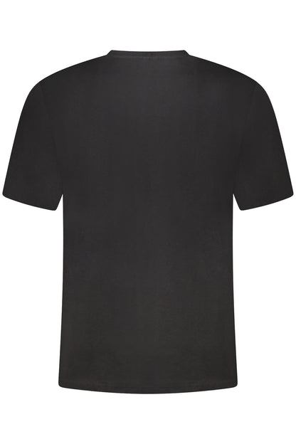 US GRAND Herren-T-Shirt, schwarz, kurzärmelig