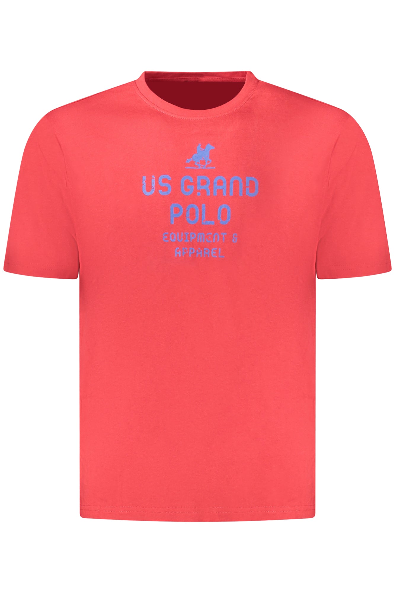 US GRAND Herren-T-Shirt mit kurzen Ärmeln, rot