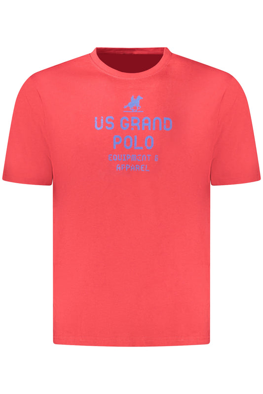 US GRAND Herren-T-Shirt mit kurzen Ärmeln, rot
