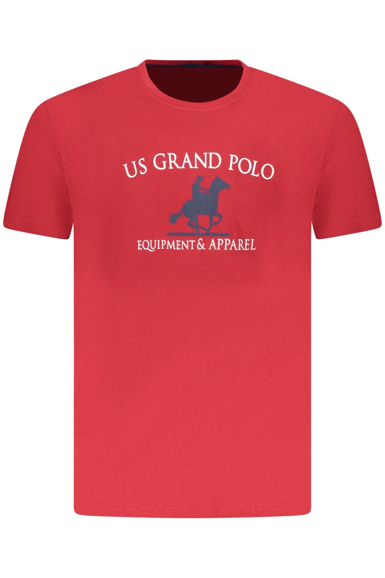 US GRAND Herren-T-Shirt mit kurzen Ärmeln, rot