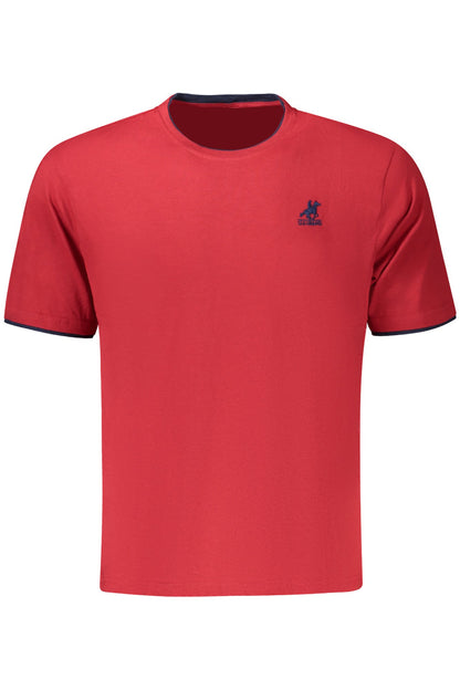 US GRAND Herren-T-Shirt mit kurzen Ärmeln, rot