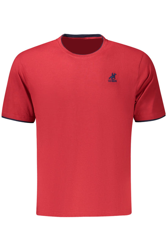 US GRAND Herren-T-Shirt mit kurzen Ärmeln, rot