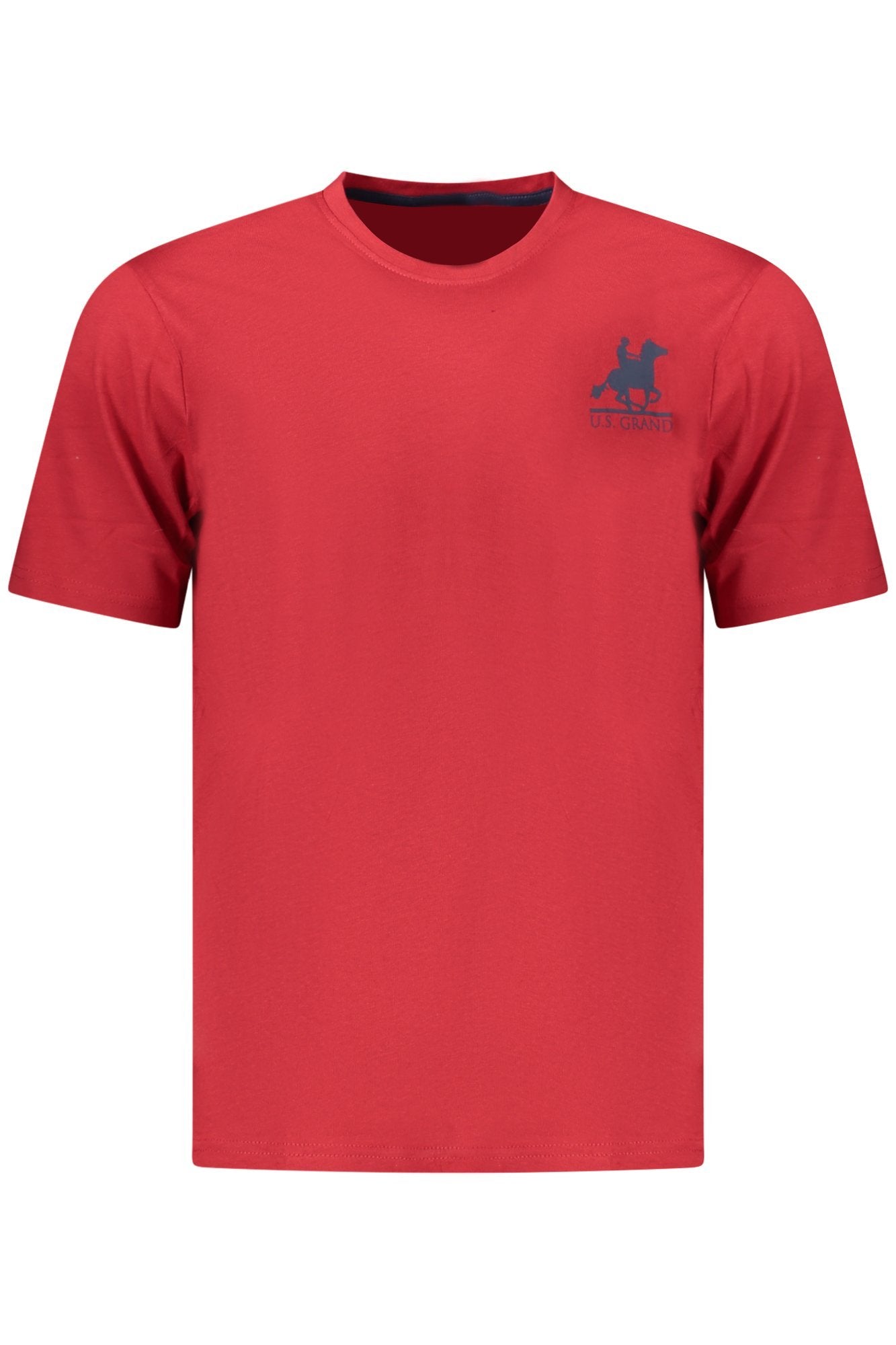 US GRAND Herren-T-Shirt mit kurzen Ärmeln, rot