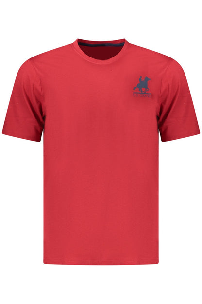 US GRAND Herren-T-Shirt mit kurzen Ärmeln, rot