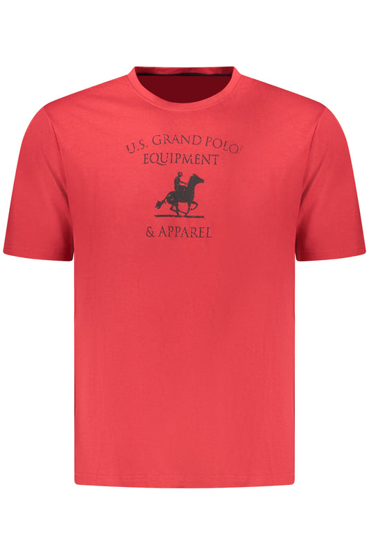 US GRAND Herren-T-Shirt mit kurzen Ärmeln, rot