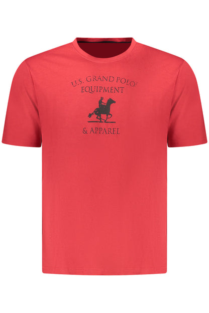 US GRAND Herren-T-Shirt mit kurzen Ärmeln, rot