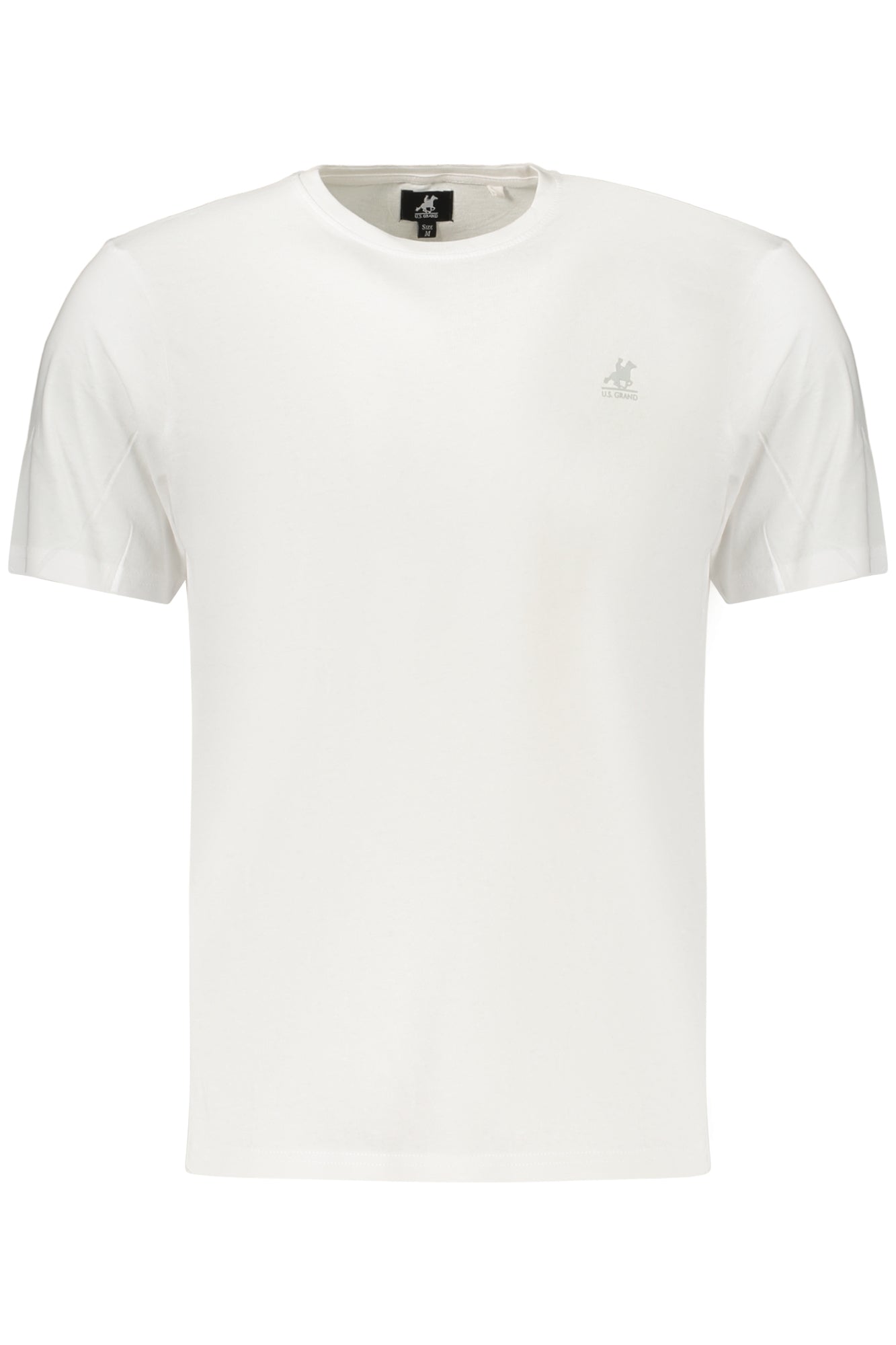 US GRAND Herren-T-Shirt mit kurzen Ärmeln, weiß