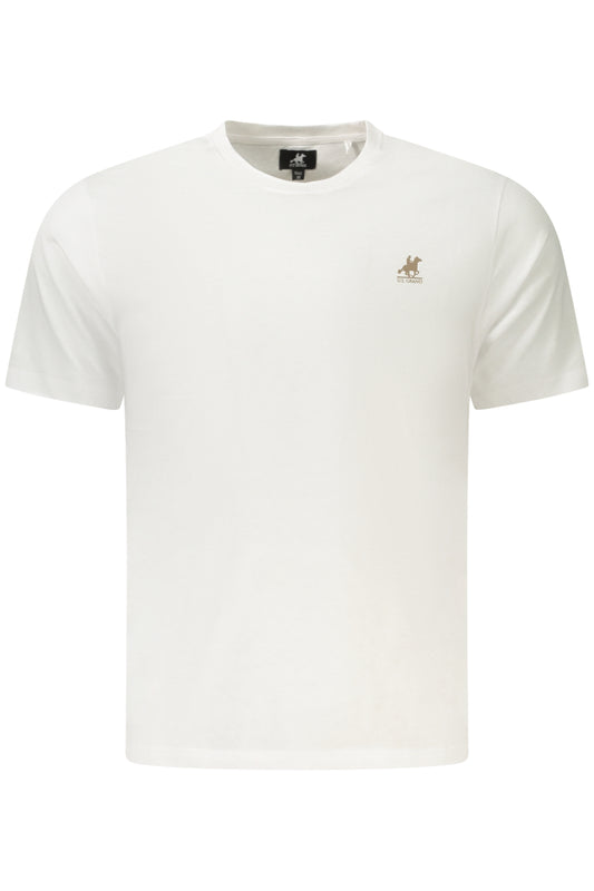 US GRAND Herren-T-Shirt mit kurzen Ärmeln, weiß