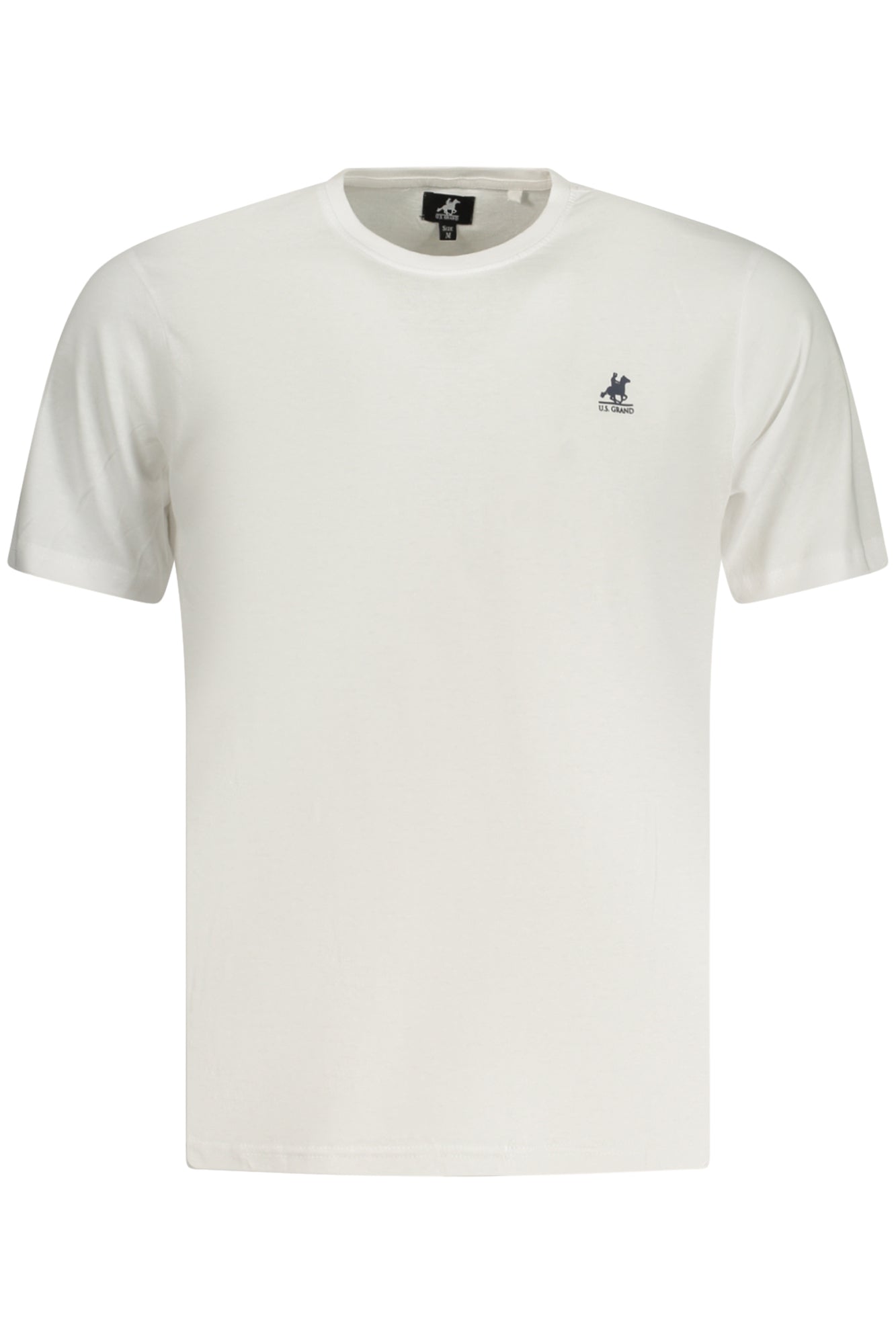US GRAND Herren-T-Shirt mit kurzen Ärmeln, weiß