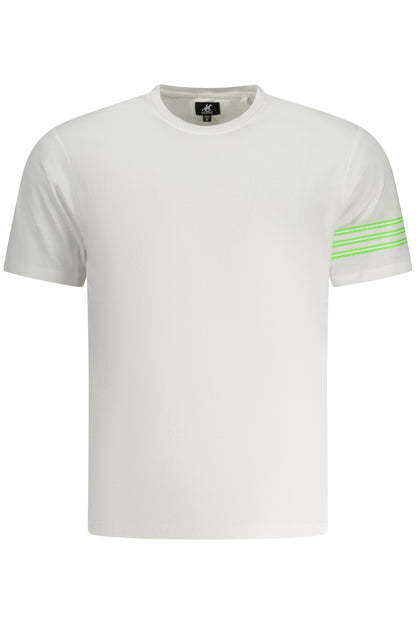 US GRAND Herren-T-Shirt mit kurzen Ärmeln, weiß