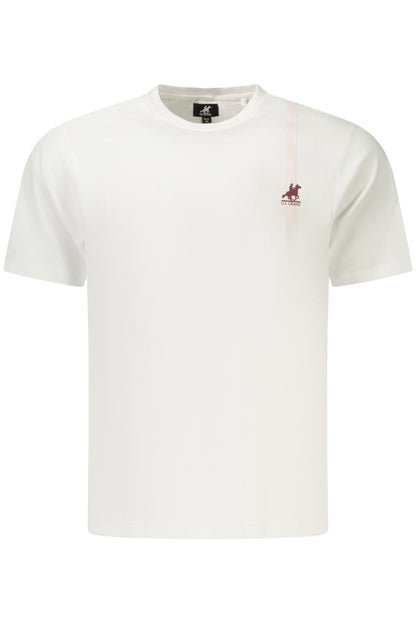 US GRAND Herren-T-Shirt mit kurzen Ärmeln, weiß