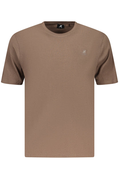 US GRAND Herren-T-Shirt mit kurzen Ärmeln, braun