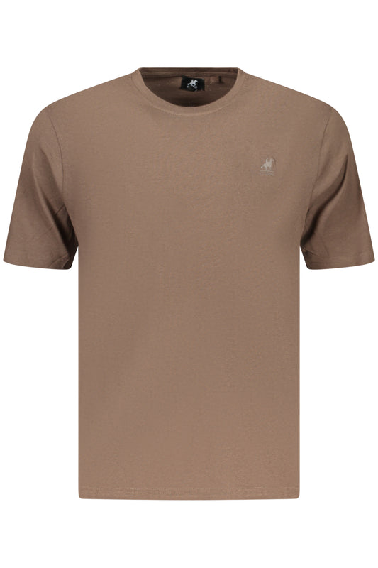 US GRAND Herren-T-Shirt mit kurzen Ärmeln, braun