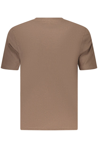 US GRAND Herren-T-Shirt mit kurzen Ärmeln, braun
