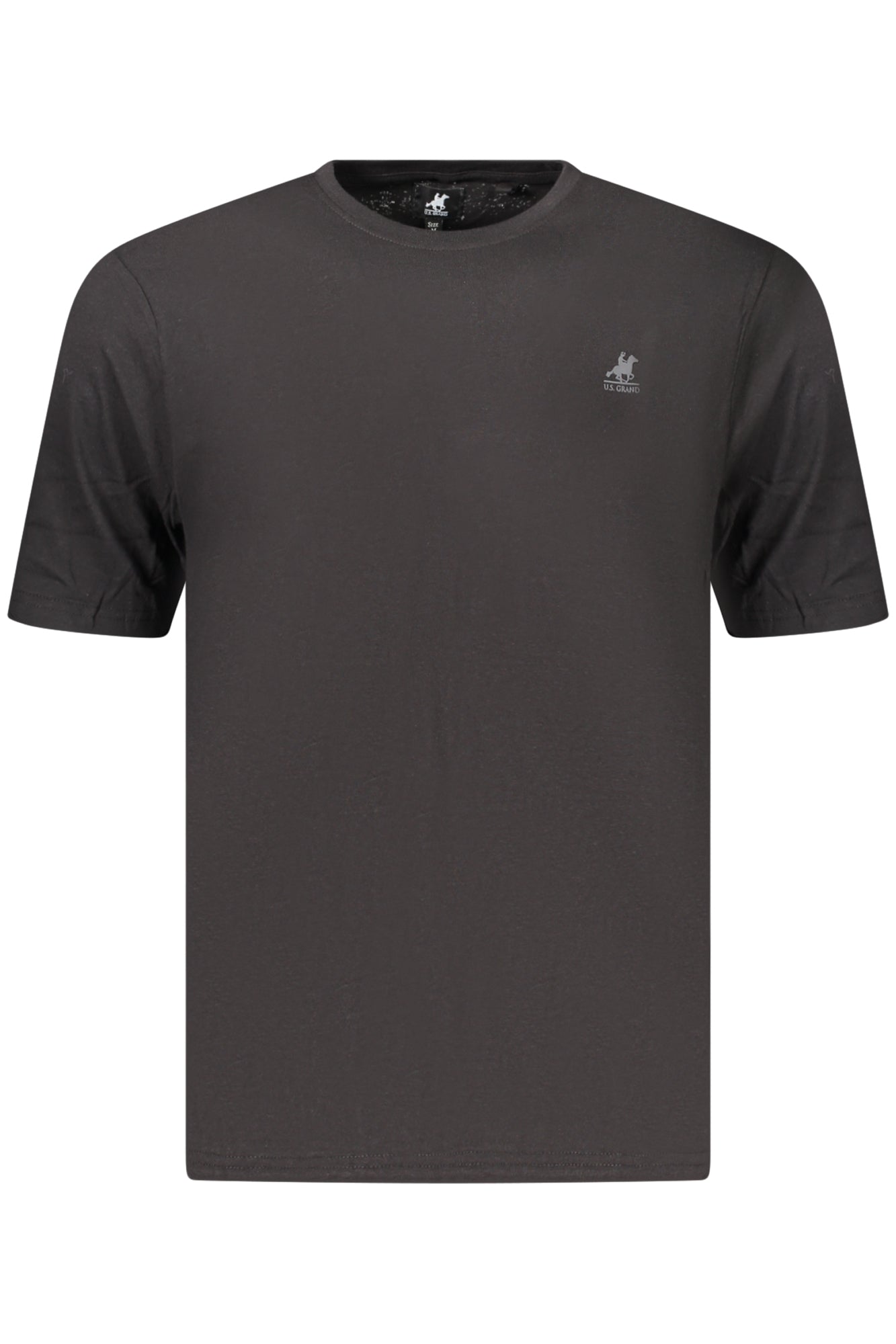 US GRAND Herren-T-Shirt, schwarz, kurzärmelig