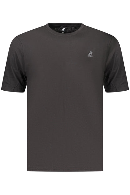 US GRAND Herren-T-Shirt, schwarz, kurzärmelig