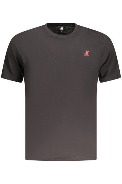 US GRAND Herren-T-Shirt, schwarz, kurzärmelig