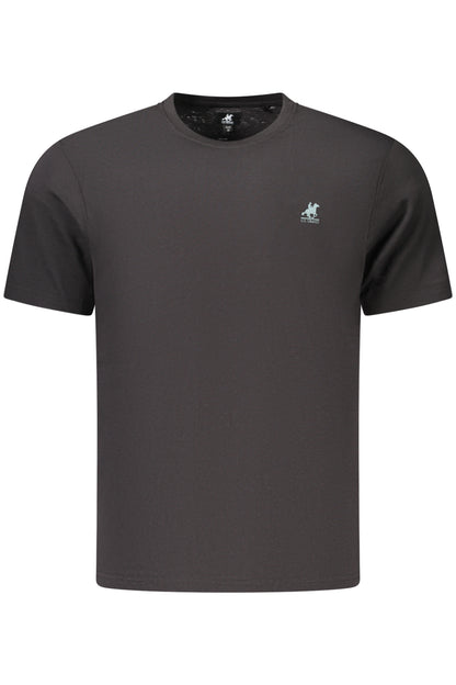 US GRAND Herren-T-Shirt, schwarz, kurzärmelig