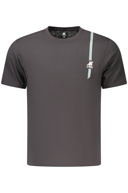 US GRAND Herren-T-Shirt, schwarz, kurzärmelig