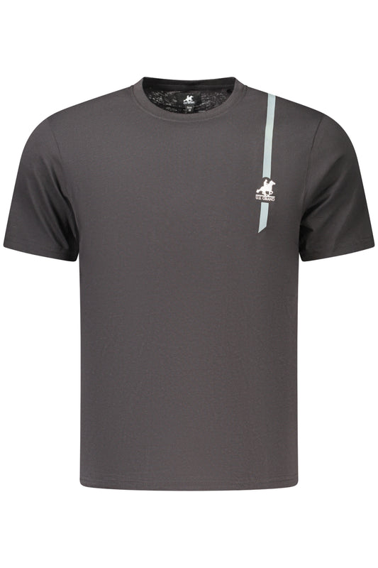 US GRAND Herren-T-Shirt, schwarz, kurzärmelig