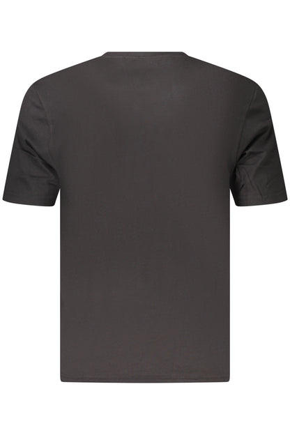 US GRAND Herren-T-Shirt, schwarz, kurzärmelig
