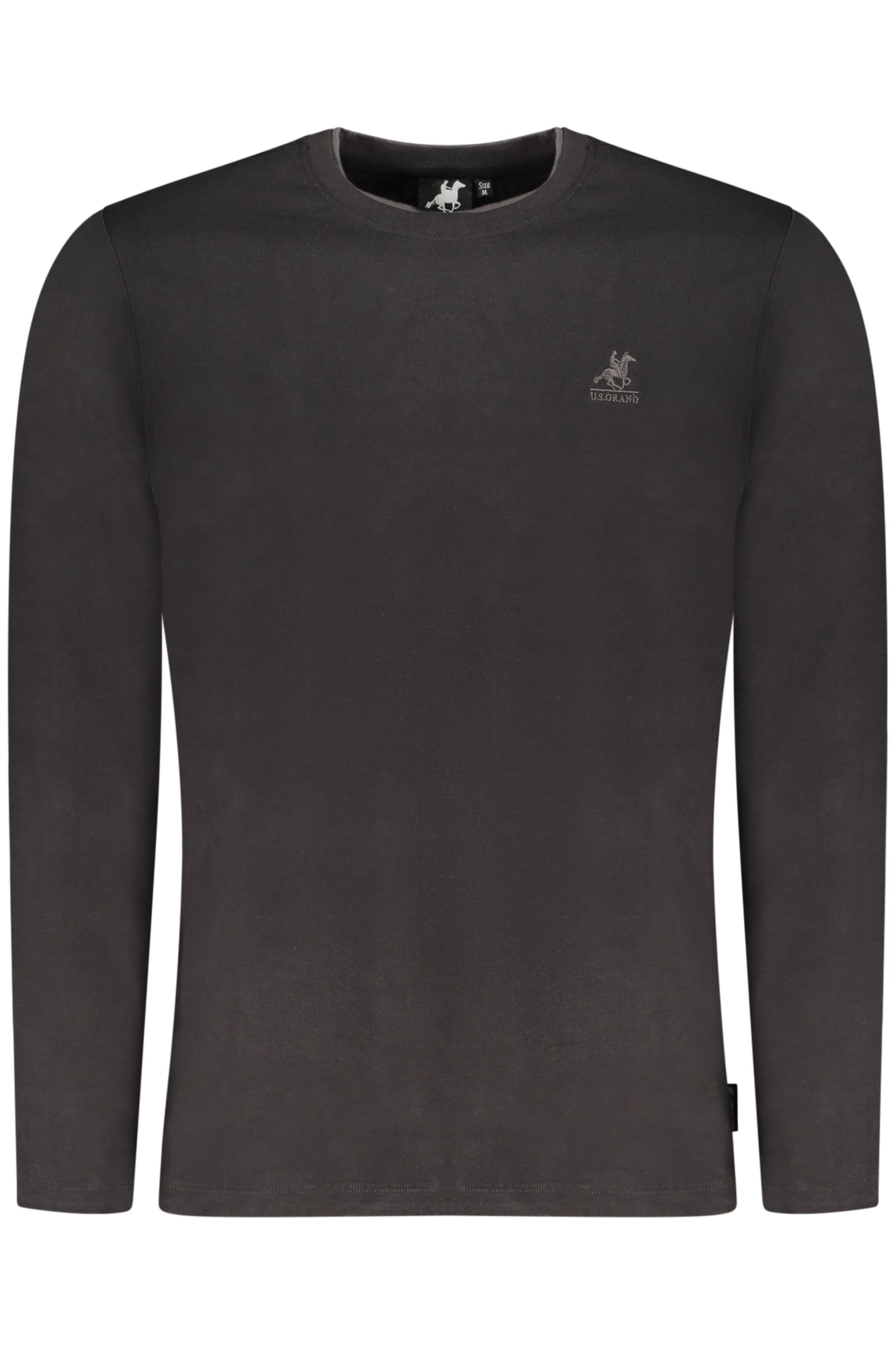 US GRAND Herren Langarm-T-Shirt, schwarz
