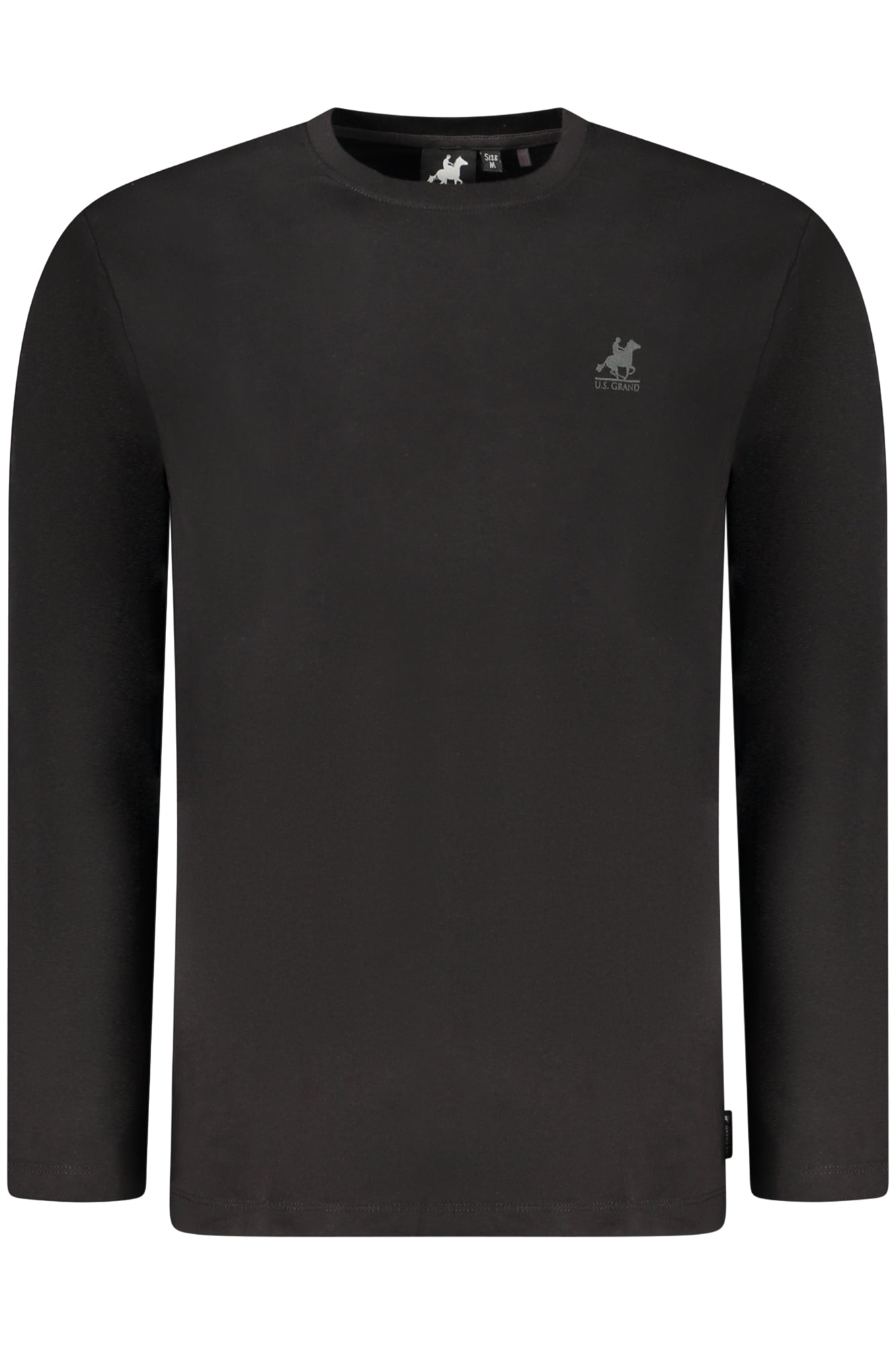 US GRAND Herren Langarm-T-Shirt, schwarz