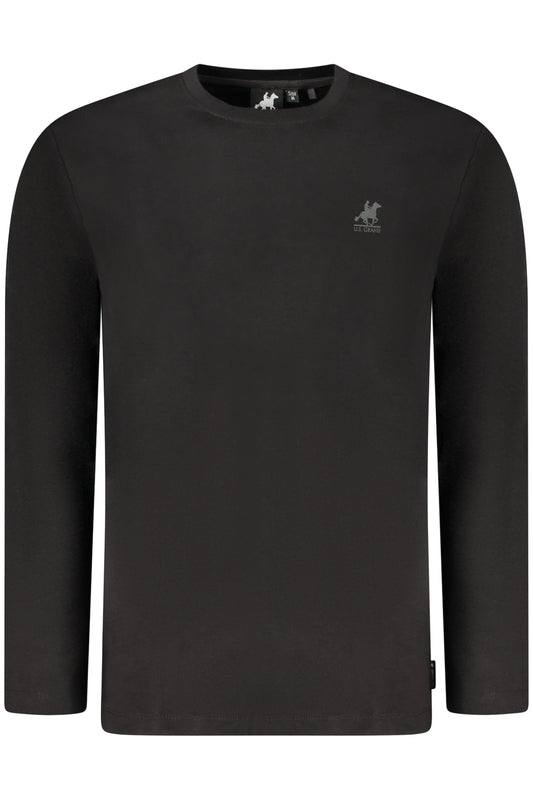 US GRAND Herren Langarm-T-Shirt, schwarz