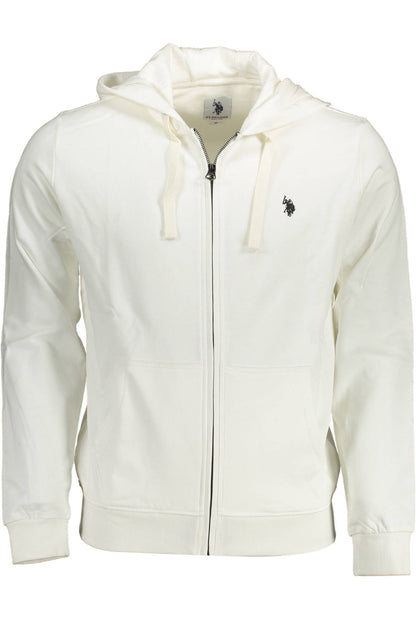 US POLO ASSN. Herren-Sweatshirt mit Reißverschluss, weiß